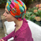 Little Susan Twisted Silk Turban & Head wrap - Liberty of London Bright large floral print in Belgravia Silk Satin (LARGE) - Silk & Lawn
