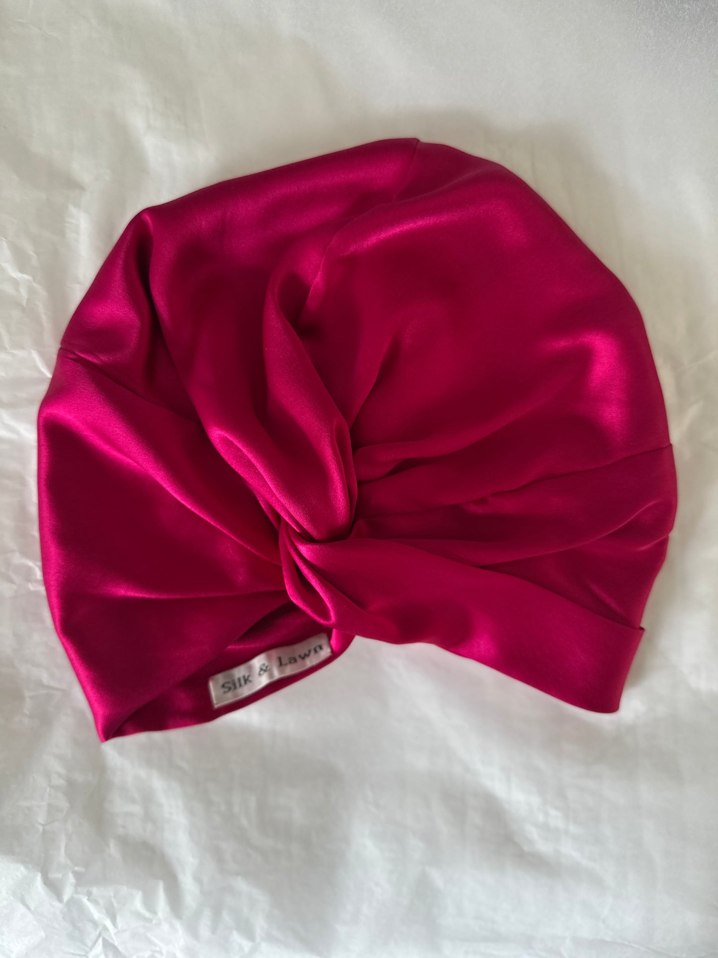 Little Susan Twisted Turban In Pure Block Colour Silks - Variety of Plain Pure Silks