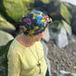Ladies Turban Hat - Liberty of London Betsy Shadow in yellow mustard print - Silk & Lawn