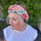 Ladies Twisted Turban Headband - Nine Elms Liberty in Love - Heart print - Silk & Lawn