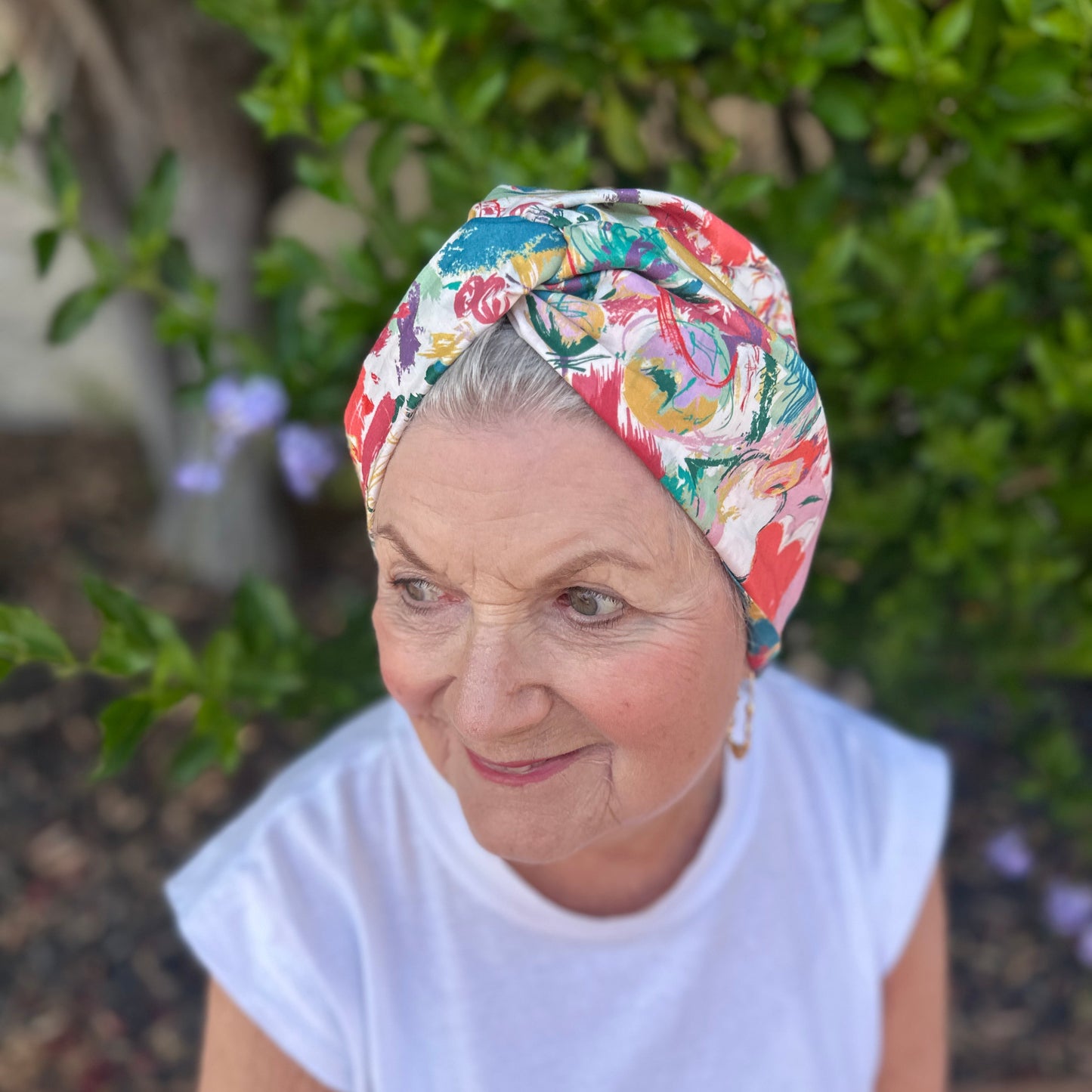 Little Susan Turban Hat - Nine Elms Liberty in Love - heart print - Silk & Lawn