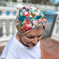 Little Susan Turban Hat - Nine Elms Liberty in Love - heart print - Silk & Lawn