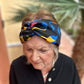 Silk Twisted Turban hairband and neck scarf in Liberty of London Bold Floral print-  100% Belgravia Silk Satin - Silk & Lawn