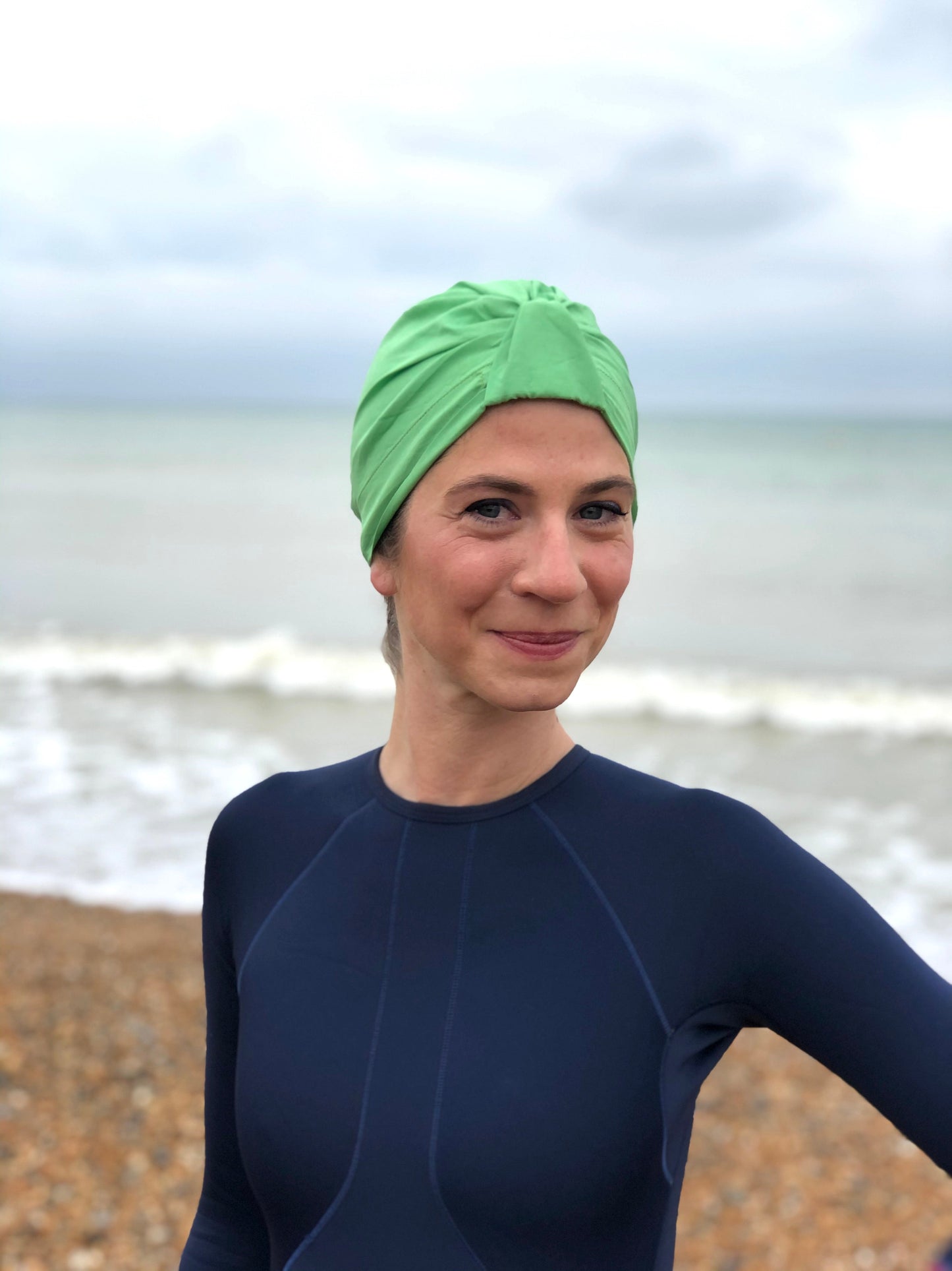 Salty Sea Knot - Swimming Cap Topper - Swim Turban - VARIOUS BLOCK COLOURS
