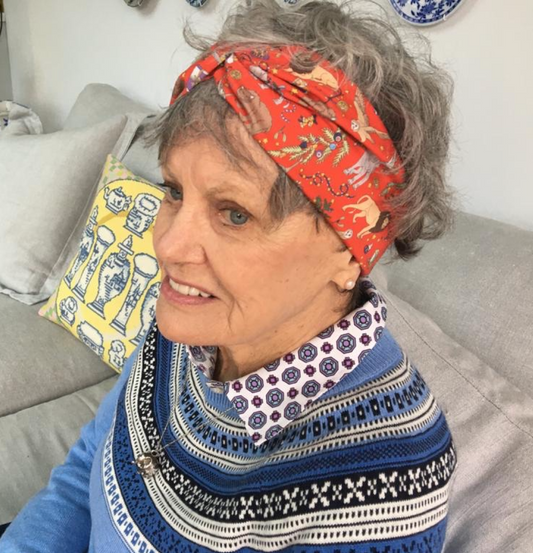 Ladies Twisted Turban hairband and neck scarf - Christmas Animal Liberty of London - Tot Knots of Brighton