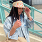 Together Co Sun Visor in Liberty Yellow D'anjo - Bright Floral print - Silk & Lawn