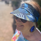 Sun Visor in Liberty Blue Memphis Trail - Bright Botanical print - Silk & Lawn