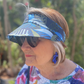Sun Visor in Liberty Blue Memphis Trail - Bright Botanical print - Silk & Lawn