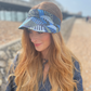 Sun Visor in Liberty Blue Memphis Trail - Bright Botanical print - Silk & Lawn