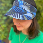 Sun Visor in Liberty Blue Memphis Trail - Bright Botanical print - Silk & Lawn