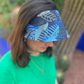 Sun Visor in Liberty Blue Memphis Trail - Bright Botanical print - Silk & Lawn