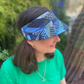 Sun Visor in Liberty Blue Memphis Trail - Bright Botanical print - Silk & Lawn