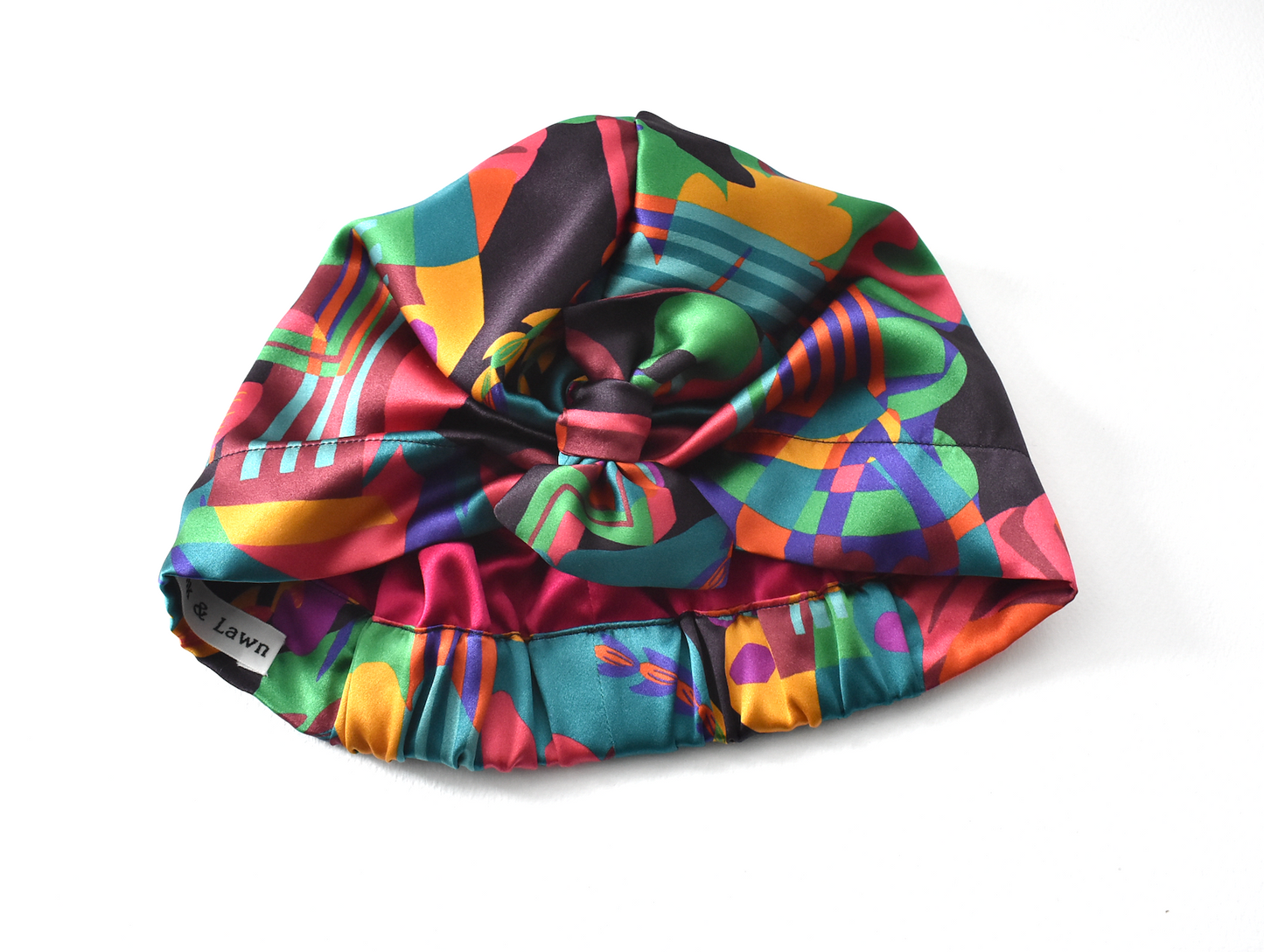 Luxury Silk Turban & Head wrap - Liberty of London Curation - Multicolour graphic silk