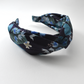 Luxury Silk Twisted Alice band - Liberty of London Artist Blue Osterley Floral 100% Silk - Silk & Lawn