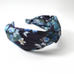Luxury Silk Twisted Alice band - Liberty of London Artist Blue Osterley Floral 100% Silk - Silk & Lawn