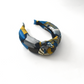Luxury Silk Crepe Knot Alice band - Liberty of London Curation in Gold and Blue silk crepe - Silk & Lawn