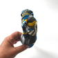 Luxury Silk Crepe Knot Alice band - Liberty of London Curation in Gold and Blue silk crepe - Silk & Lawn