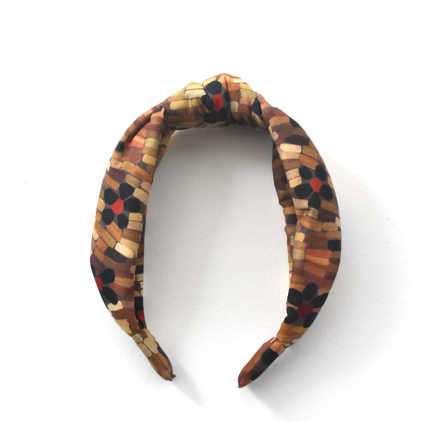 Classic Knot head band - Liberty of London Daisy Roar - Autumnal Floral Graphic print