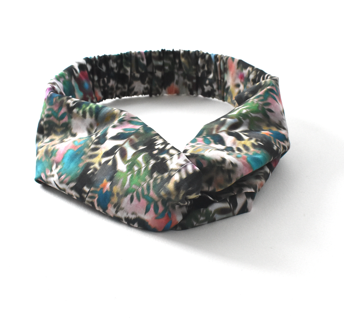 Twisted Turban Headband - Liberty of London Canopy Shadow - Abstract Floral print