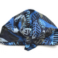 Ladies Turban Hat - Liberty of London Blue Memphis Trail Abstract Floral print (MEDIUM) - Silk & Lawn