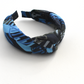 Classic Knot head band - Liberty of London Blue Memphis Trail Abstract Floral print - Silk & Lawn