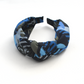 Classic Knot head band - Liberty of London Blue Memphis Trail Abstract Floral print - Silk & Lawn