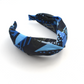 Twisted Alice Headband - Liberty of London Blue Memphis Trail Abstract Floral print - Silk & Lawn