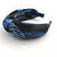 Twisted Alice Headband - Liberty of London Blue Memphis Trail Abstract Floral print - Silk & Lawn