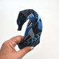 Twisted Alice Headband - Liberty of London Blue Memphis Trail Abstract Floral print - Silk & Lawn
