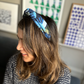 Classic Knot head band - Liberty of London Blue Memphis Trail Abstract Floral print - Silk & Lawn