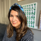 Classic Knot head band - Liberty of London Blue Memphis Trail Abstract Floral print - Silk & Lawn
