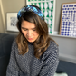 Classic Knot head band - Liberty of London Blue Memphis Trail Abstract Floral print - Silk & Lawn