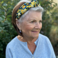 Luxury Silk Knot Alice band - Liberty of London Stone Garden - Yellow Rose 100% Silk Satin - Silk & Lawn