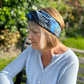 Twisted Turban Headband - Liberty of London Blue Memphis Trail Abstract Floral print - Silk & Lawn