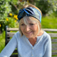 Twisted Turban Headband - Liberty of London Blue Memphis Trail Abstract Floral print - Silk & Lawn