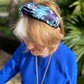Luxury Silk Twisted Alice band - Liberty of London Artist Blue Osterley Floral 100% Silk - Silk & Lawn