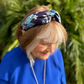 Luxury Silk Twisted Alice band - Liberty of London Artist Blue Osterley Floral 100% Silk - Silk & Lawn