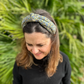 Classic Knot head band - Liberty of London Green Sweet Cherries - Ditsy print - Silk & Lawn