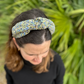 Classic Knot head band - Liberty of London Green Sweet Cherries - Ditsy print - Silk & Lawn