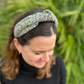 Classic Knot head band - Liberty of London Green Sweet Cherries - Ditsy print - Silk & Lawn