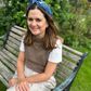 Twisted Alice Headband - Liberty of London Blue Memphis Trail Abstract Floral print - Silk & Lawn