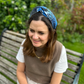 Twisted Alice Headband - Liberty of London Blue Memphis Trail Abstract Floral print - Silk & Lawn