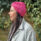 Little Susan Turban Hat - Bright Pink Farhad print by Liberty of London - Silk & Lawn