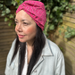 Little Susan Turban Hat - Bright Pink Farhad print by Liberty of London - Silk & Lawn