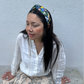 Twisted Alice Headband - Liberty of London Green floral print - Silk & Lawn