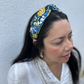 Twisted Alice Headband - Liberty of London Green floral print - Silk & Lawn