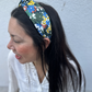 Twisted Alice Headband - Liberty of London Green floral print - Silk & Lawn