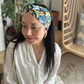 Twisted Turban Headband - Liberty Green Floral - Silk & Lawn