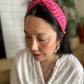 Classic Twist Alice Headband - Liberty of London Pink Farhad print - Silk & Lawn