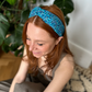 Twisted Alice Headband - Liberty of London Blue Mayhaze print - Silk & Lawn